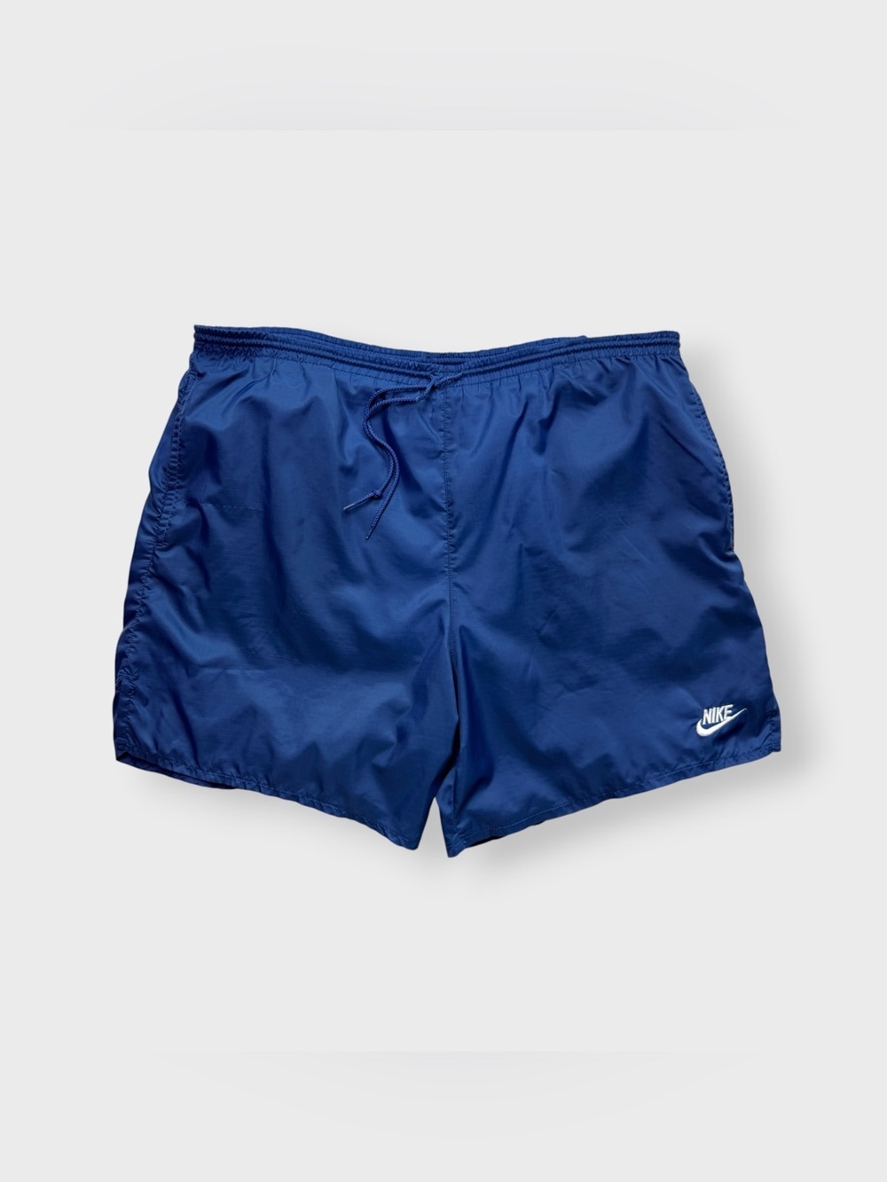 Vintage 90s Nike Nylon Lined Shorts, Lightweight Pockets Drawstring Gym Logo L